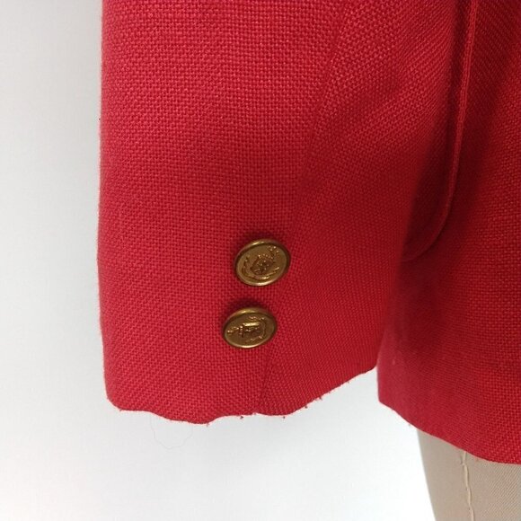 Swingles Women's Vintage 60's Red Blazer Size S Union Made 3 Button Pockets - Picture 8 of 10